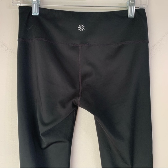 ATHLETA REVERSIBLE LEGGINGS Black and Gray sport running lightweight Size Small - Picture 6 of 9